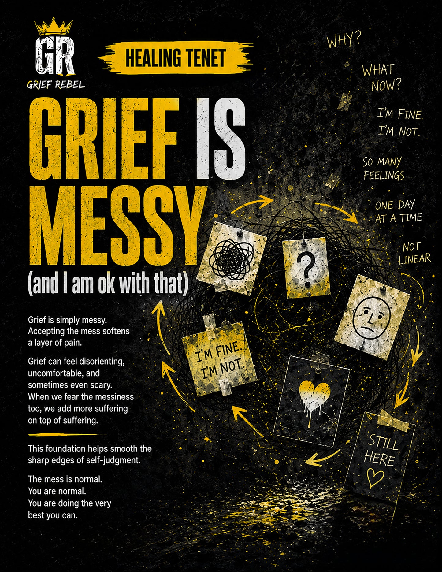 Free Grief Healing Guide | 12 Healing Grief Rebel Tenets