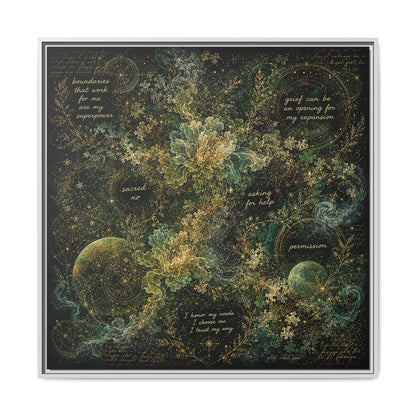 Sacred Boundaries Canvas | Grief Rebel Self-Care Wall Art