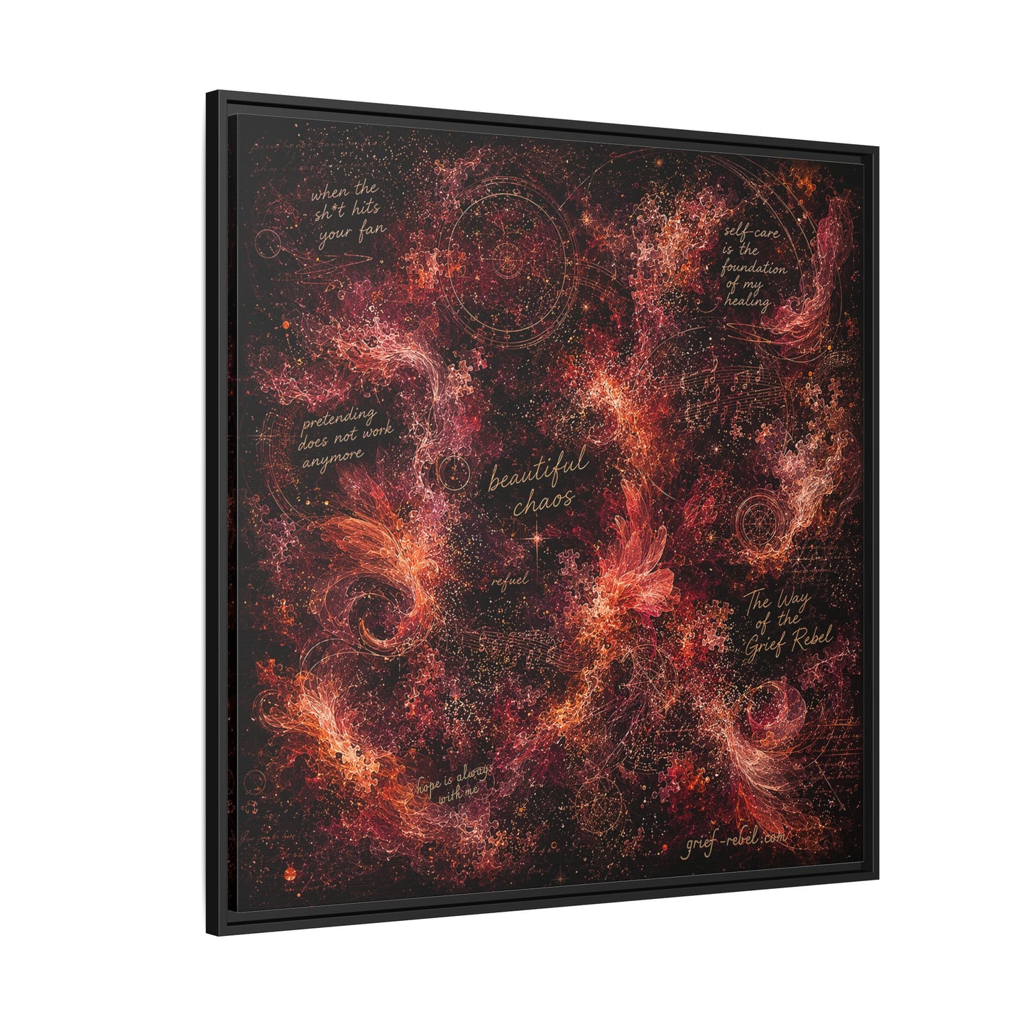 Beautiful Chaos Canvas | Grief Rebel Healing Art for After Loss