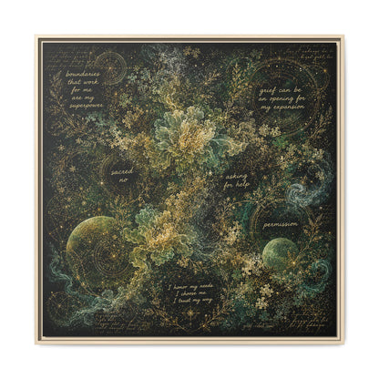 Sacred Boundaries Canvas | Grief Rebel Self-Care Wall Art