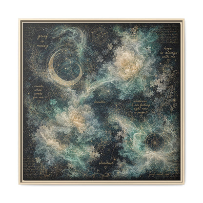 Grief Is Messy Celestial Canvas | Grief Rebel Inspirational Wall Art