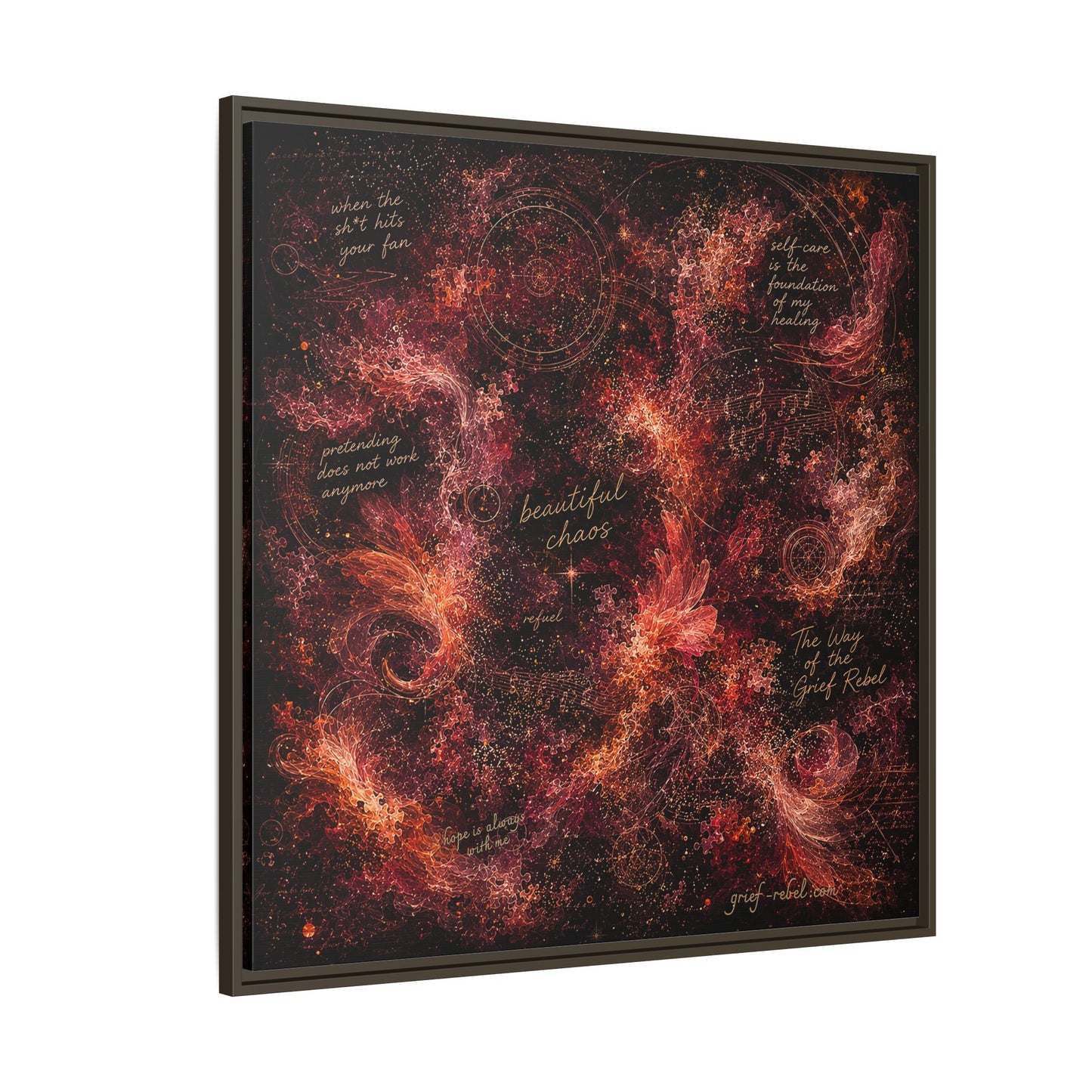 Beautiful Chaos Canvas | Grief Rebel Healing Art for After Loss