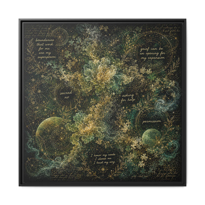 Sacred Boundaries Canvas | Grief Rebel Self-Care Wall Art