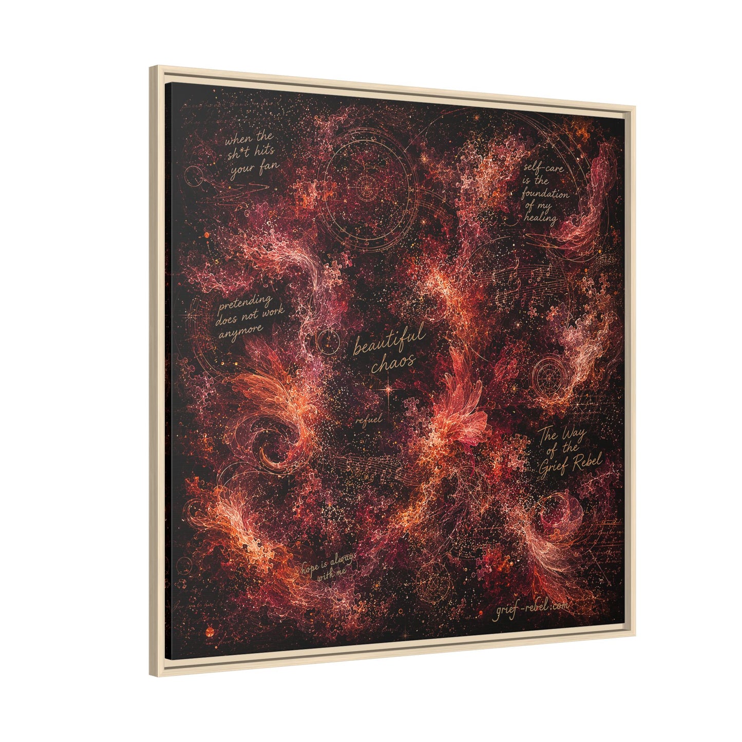 Beautiful Chaos Canvas | Grief Rebel Healing Art for After Loss