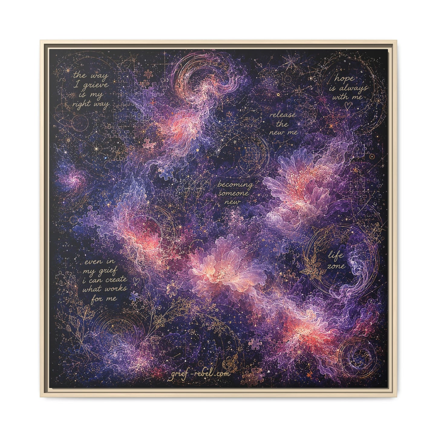 Becoming Someone New Canvas | Inspirational Grief Healing Wall Art