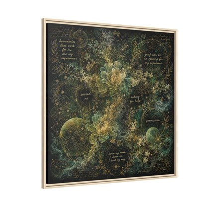 Sacred Boundaries Canvas | Grief Rebel Self-Care Wall Art