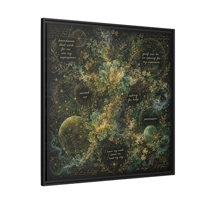 Sacred Boundaries Canvas | Grief Rebel Self-Care Wall Art