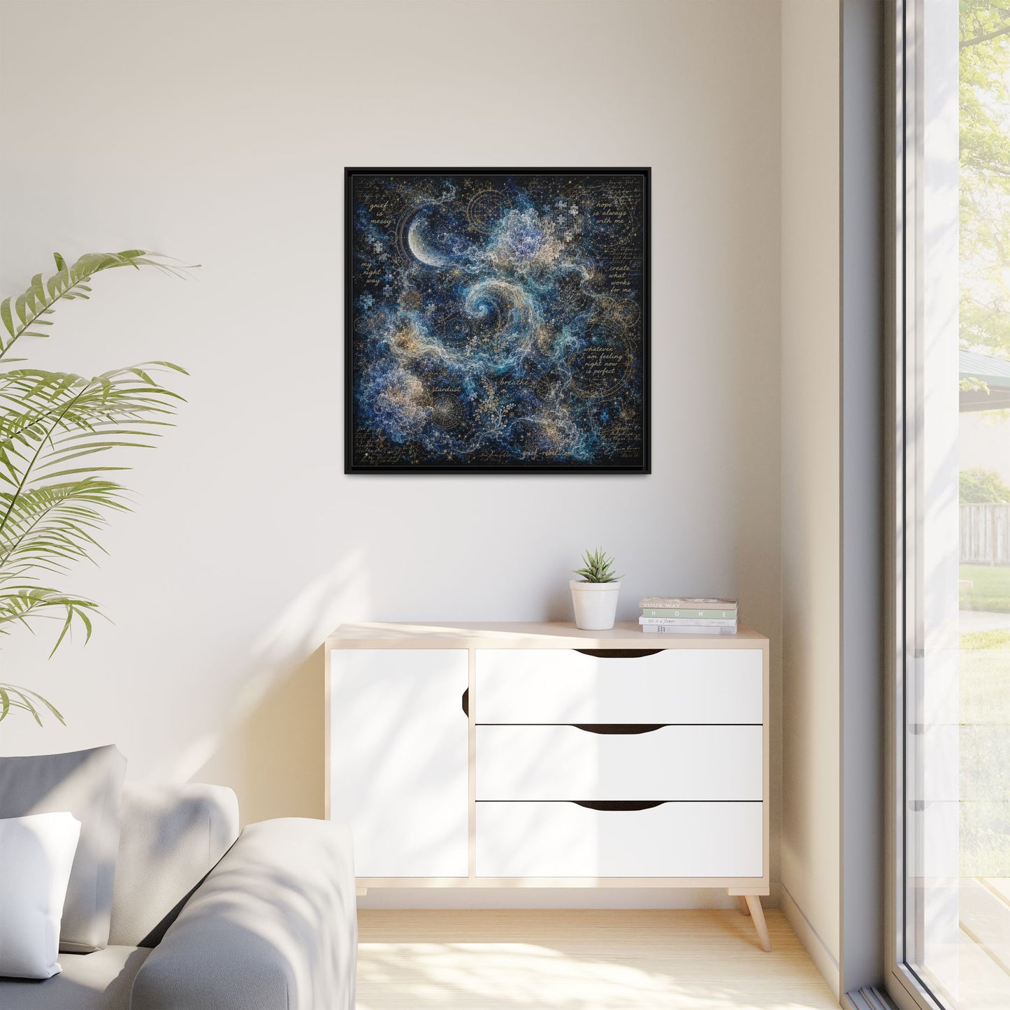 Hope Is Always With Me Canvas | Celestial Grief Healing Wall Art