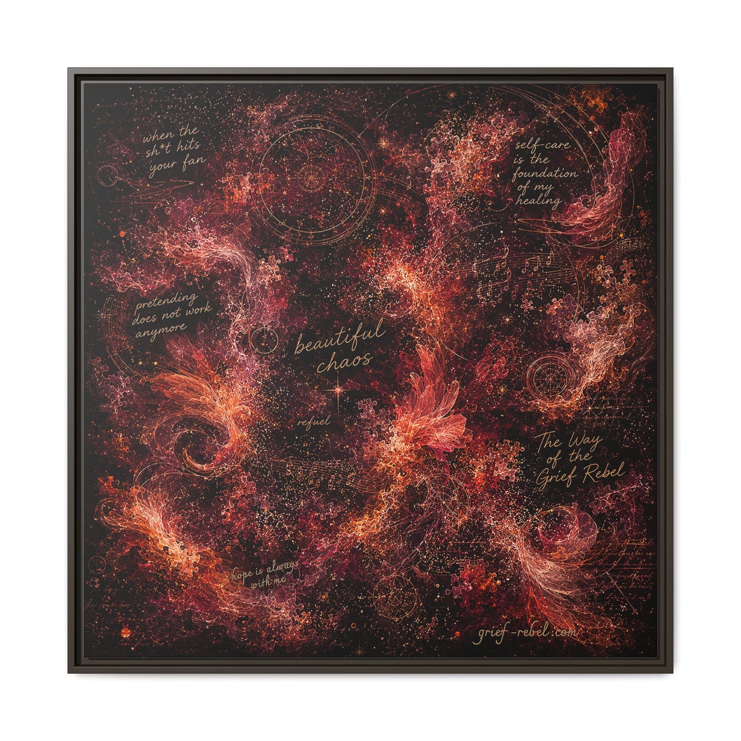 Beautiful Chaos Canvas | Grief Rebel Healing Art for After Loss