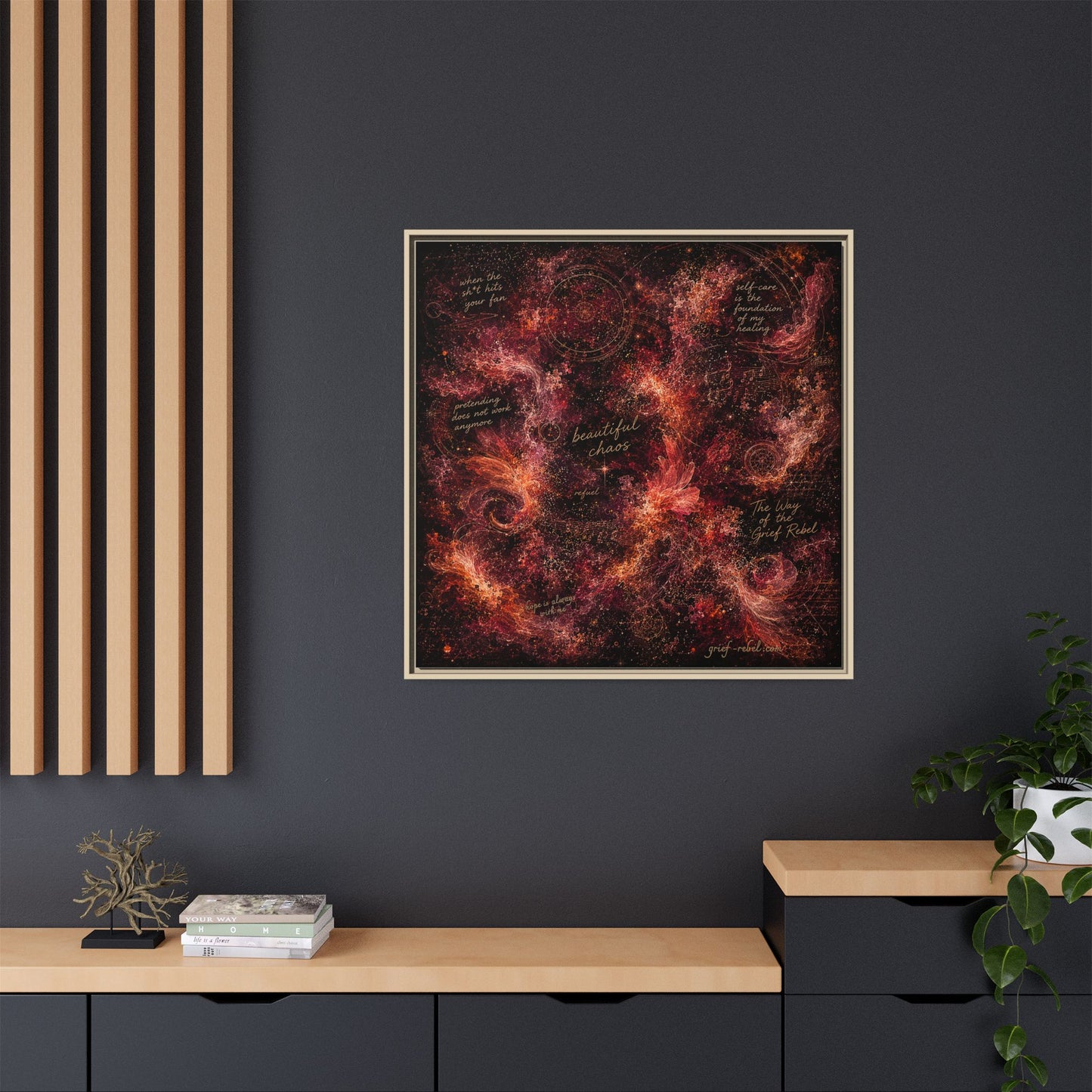 Beautiful Chaos Canvas | Grief Rebel Healing Art for After Loss