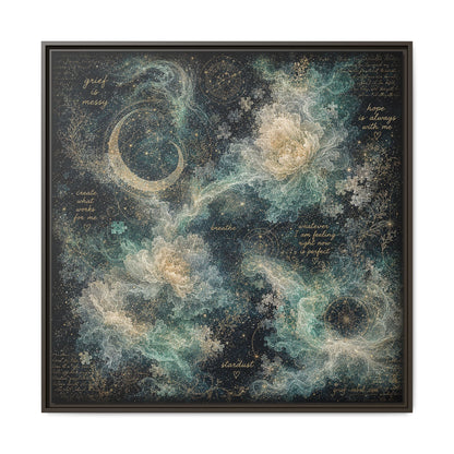 Grief Is Messy Celestial Canvas | Grief Rebel Inspirational Wall Art