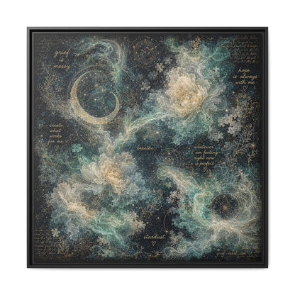Grief Is Messy Celestial Canvas | Grief Rebel Inspirational Wall Art