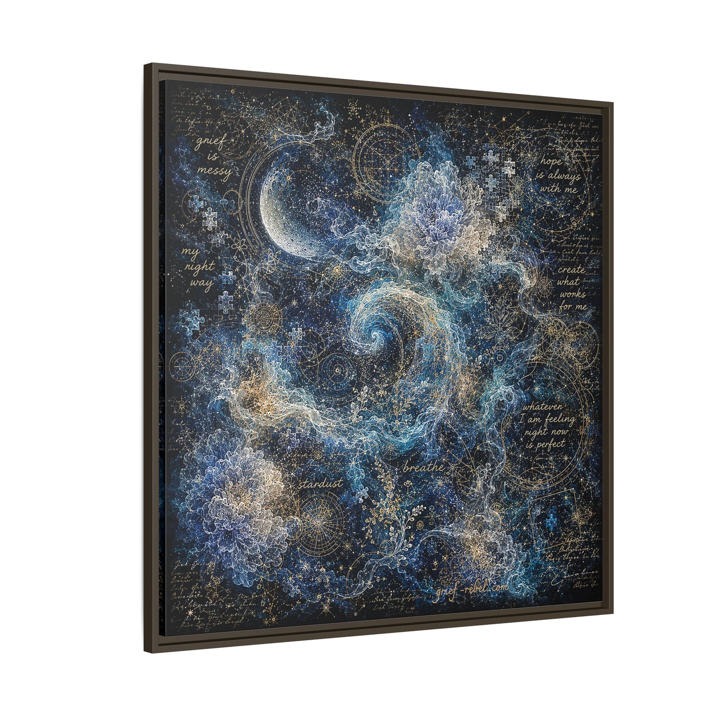Hope Is Always With Me Canvas | Celestial Grief Healing Wall Art