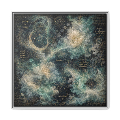 Grief Is Messy Celestial Canvas | Grief Rebel Inspirational Wall Art