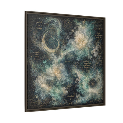 Grief Is Messy Celestial Canvas | Grief Rebel Inspirational Wall Art