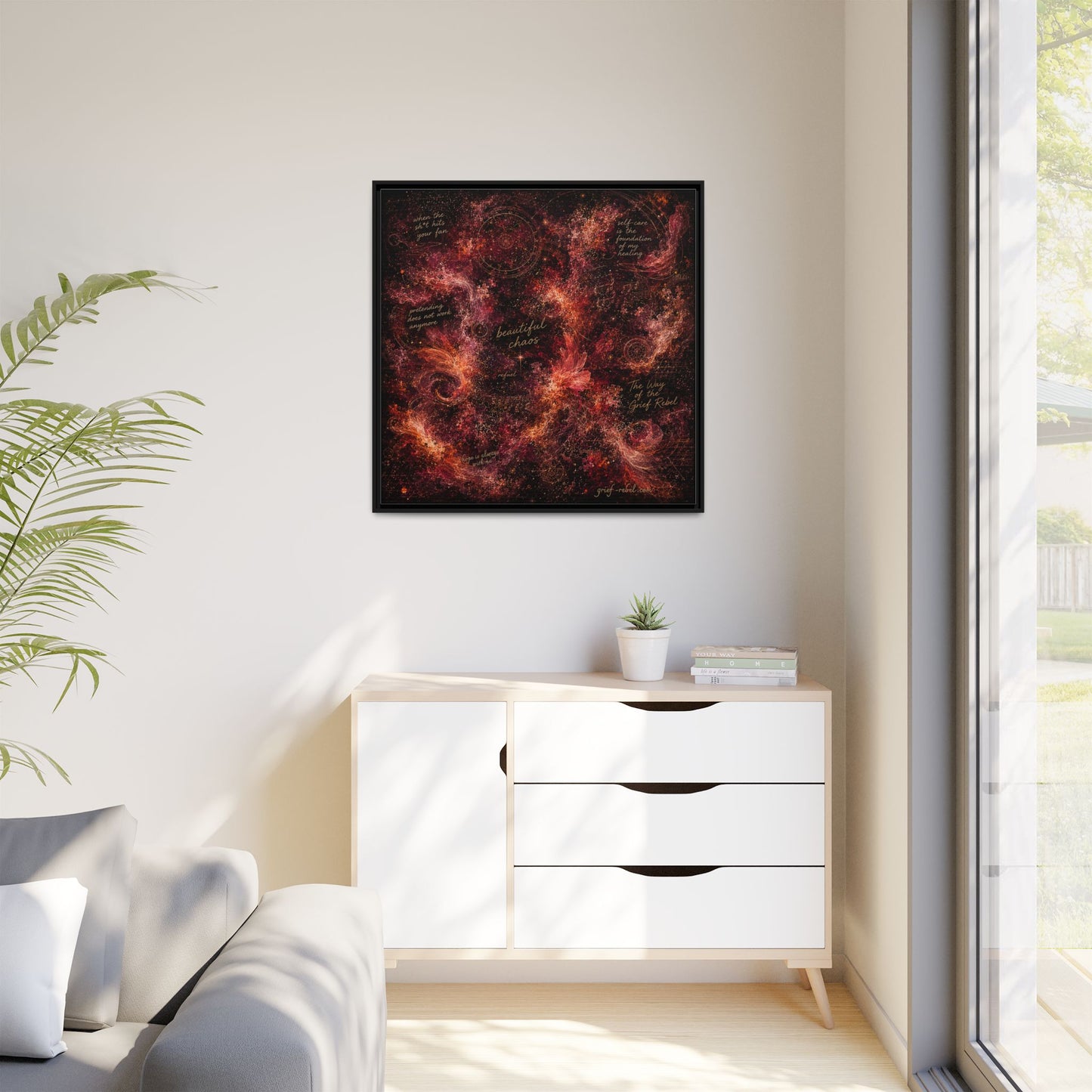 Beautiful Chaos Canvas | Grief Rebel Healing Art for After Loss