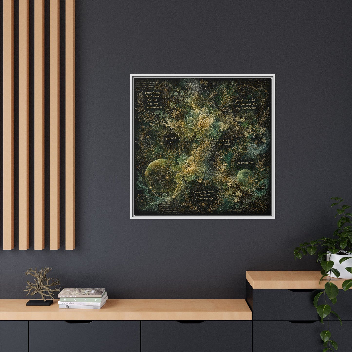 Sacred Boundaries Canvas | Grief Rebel Self-Care Wall Art