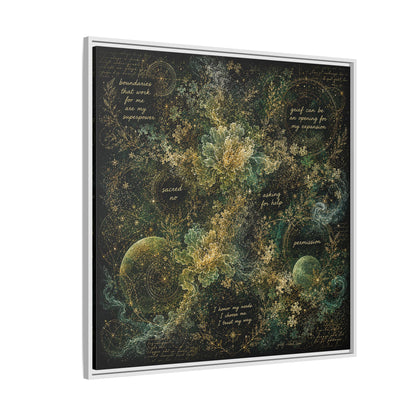 Sacred Boundaries Canvas | Grief Rebel Self-Care Wall Art