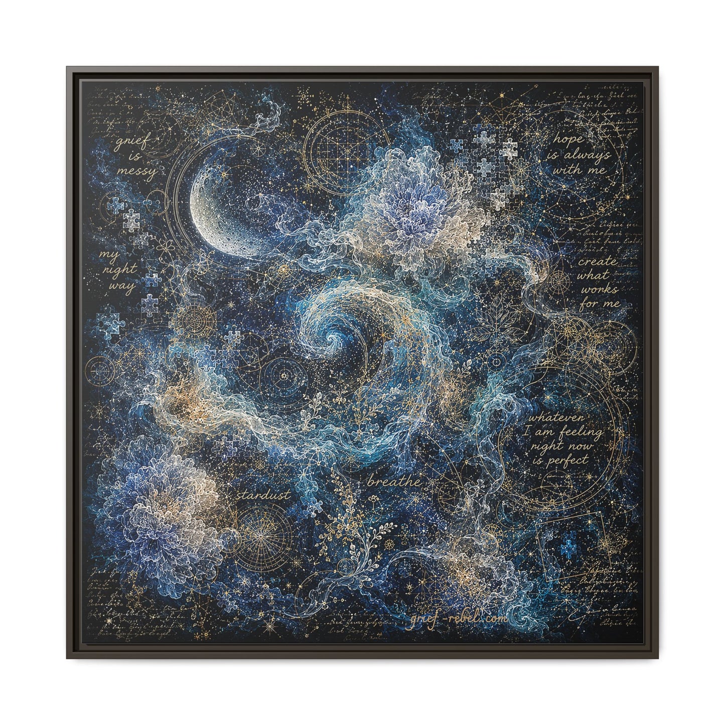 Hope Is Always With Me Canvas | Celestial Grief Healing Wall Art