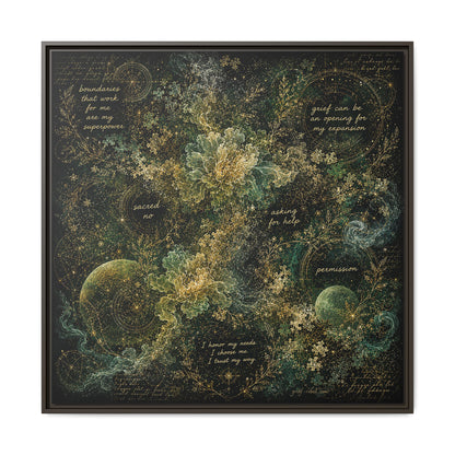 Sacred Boundaries Canvas | Grief Rebel Self-Care Wall Art