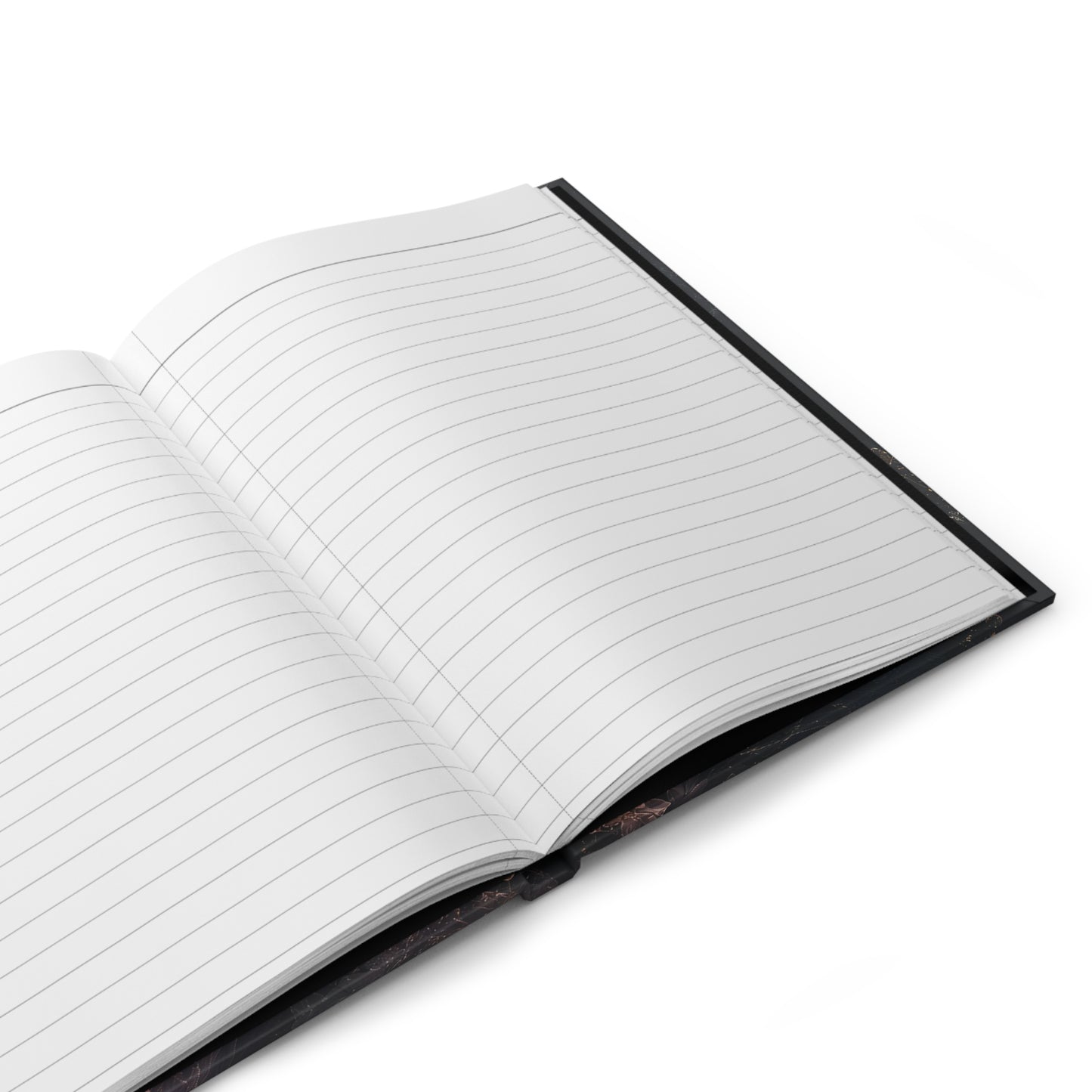 Hardcover Journal — Moody Floral Matte Notebook with Pearls & Script