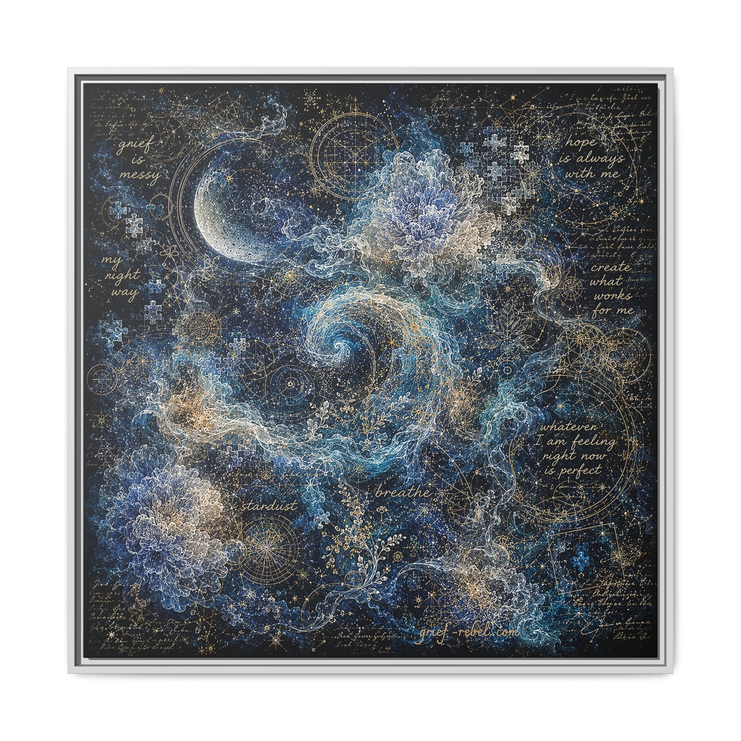 Hope Is Always With Me Canvas | Celestial Grief Healing Wall Art