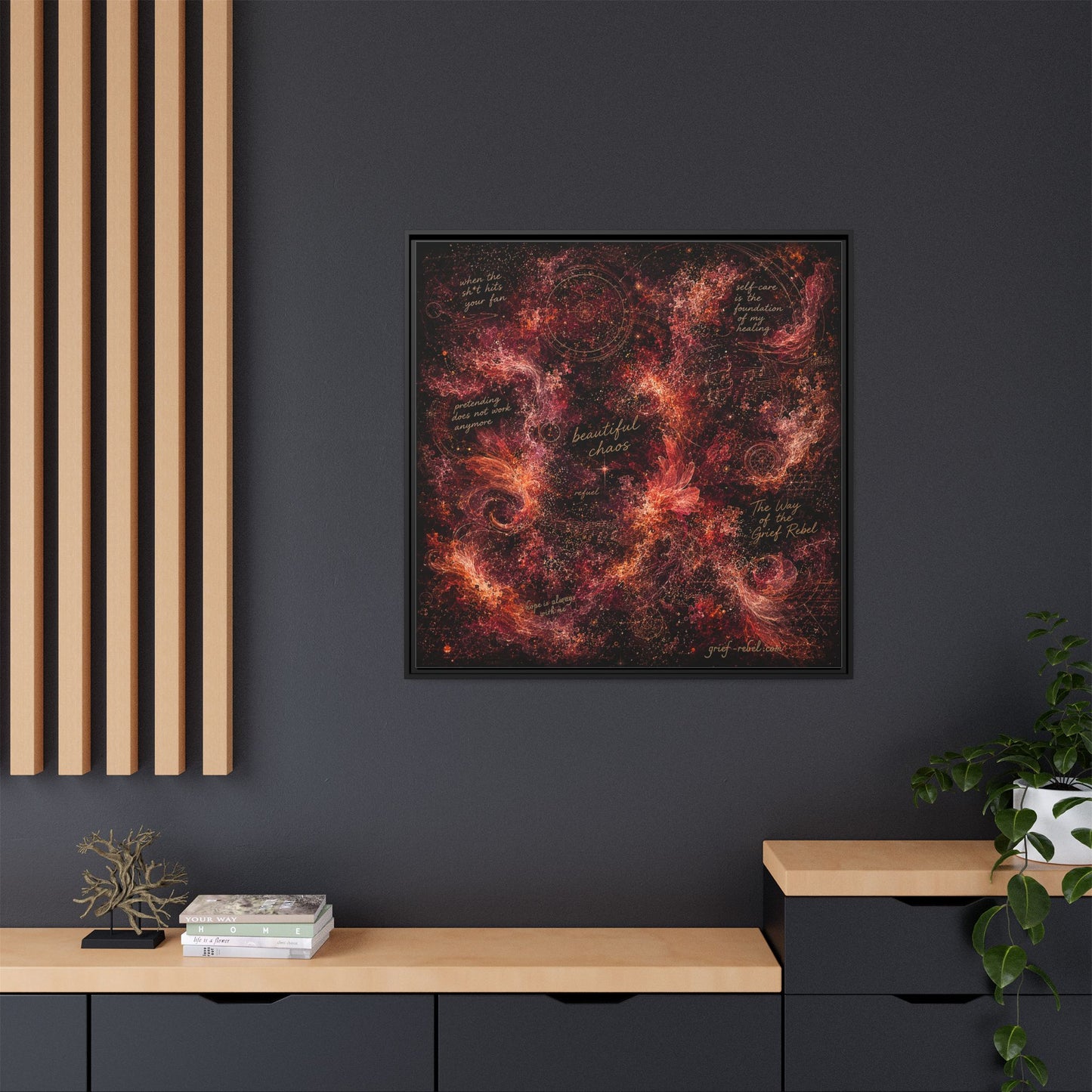 Beautiful Chaos Canvas | Grief Rebel Healing Art for After Loss