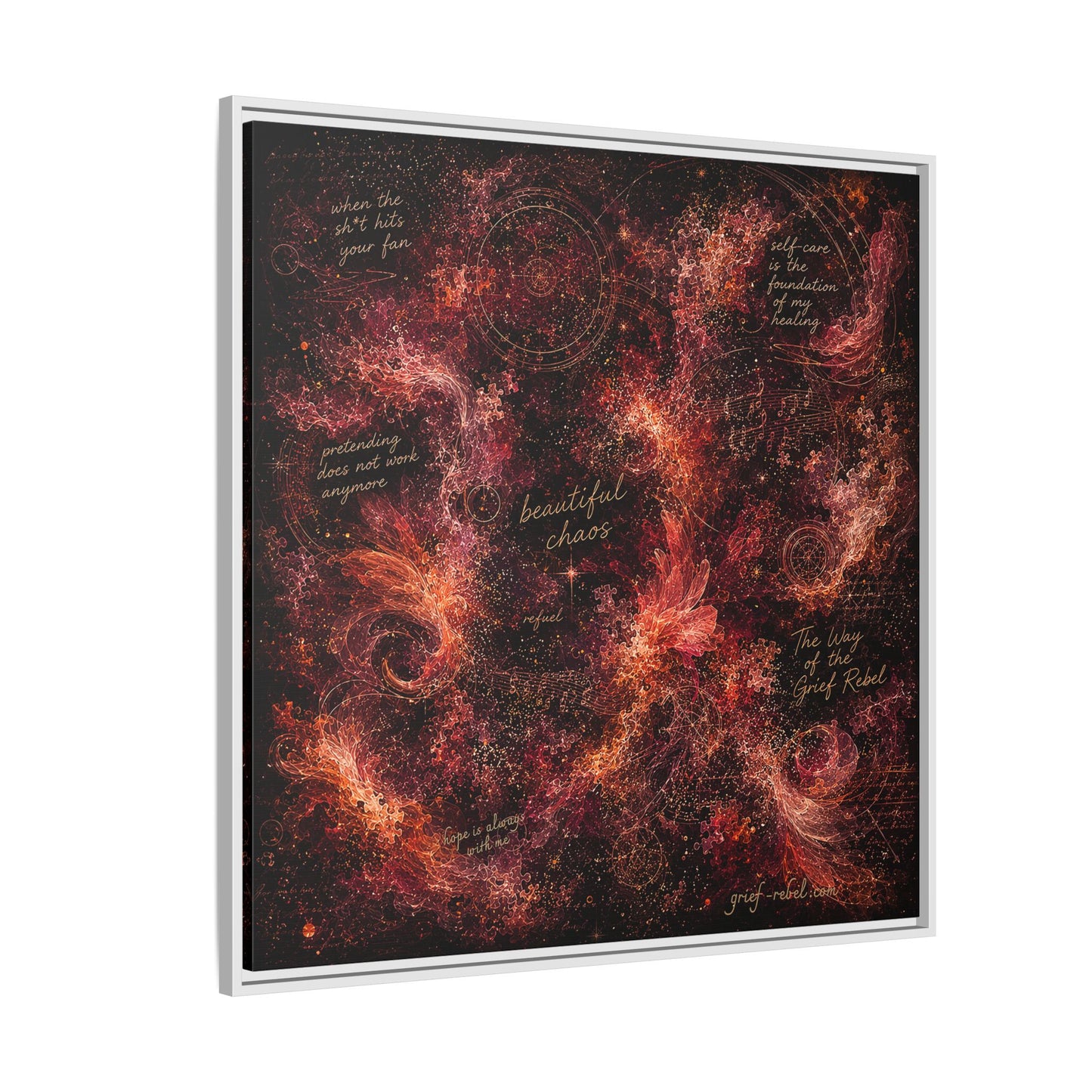 Beautiful Chaos Canvas | Grief Rebel Healing Art for After Loss